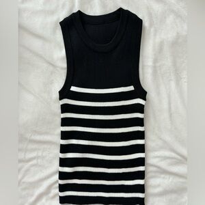 Striped ribbed tank size XS